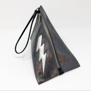 Free People Holographic Lightning Bolt Wristlet